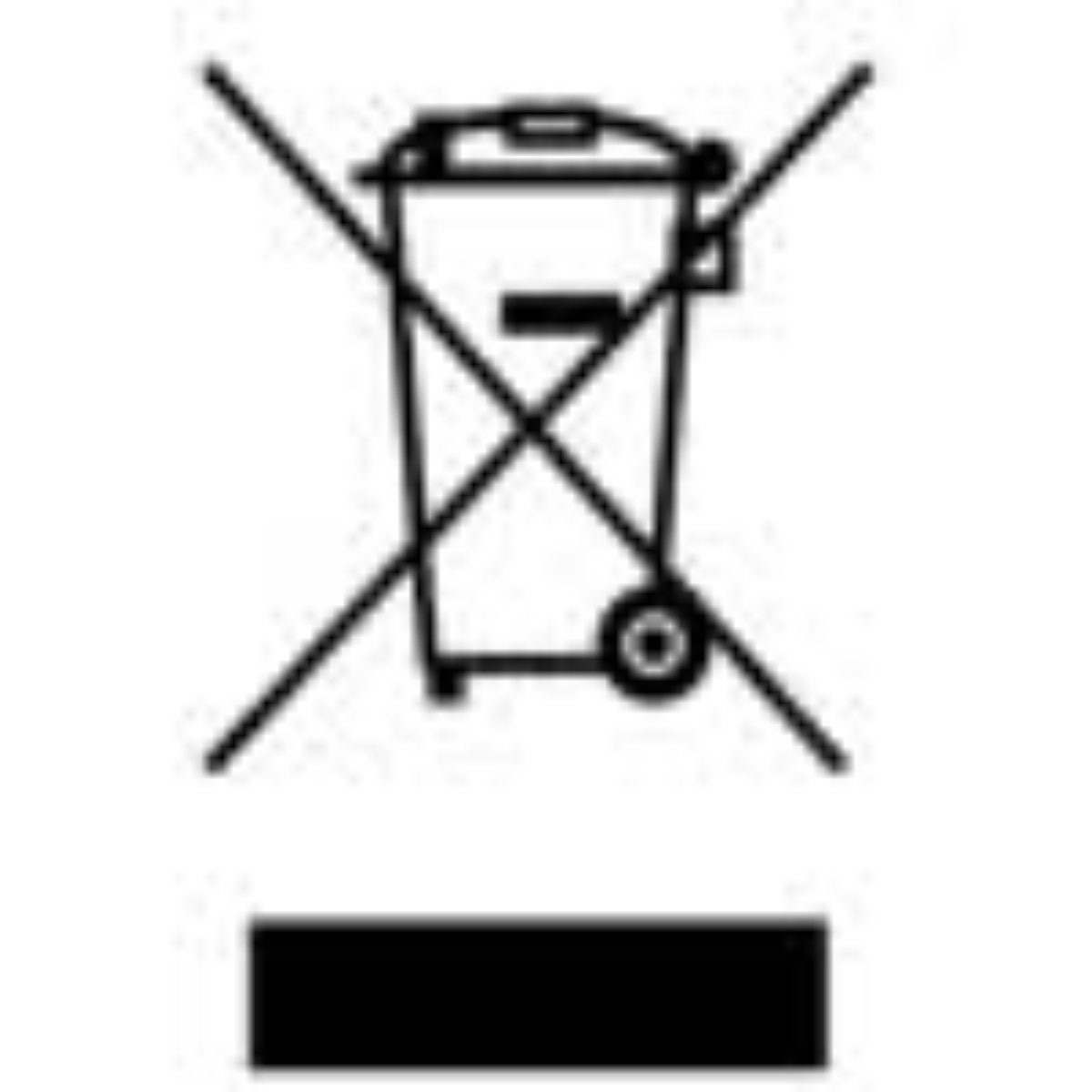 Black and white icon of the Disposal symbol