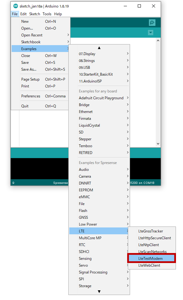 Spresense Arduino Examples & Tutorials