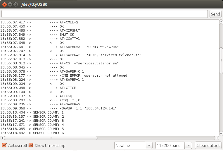 cellular network screenshot monitor count