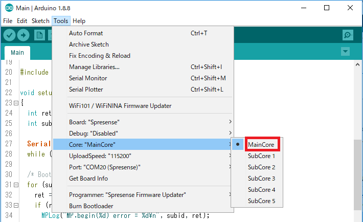 arduino multicore boot2 main