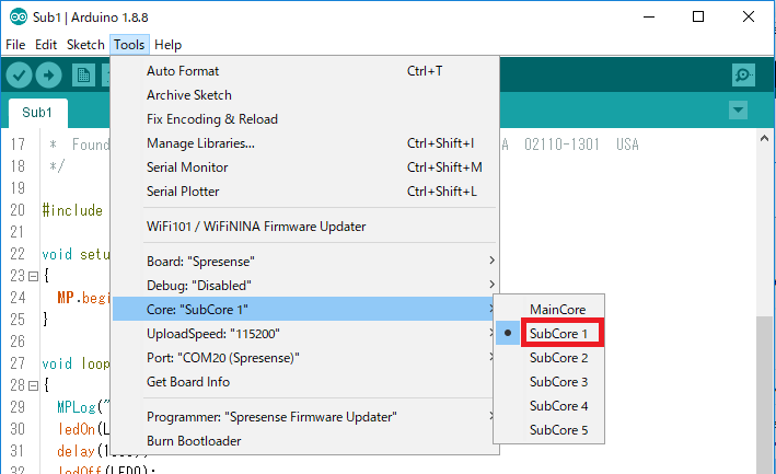 arduino multicore boot2 sub1