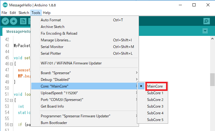 arduino multicore hello2 main