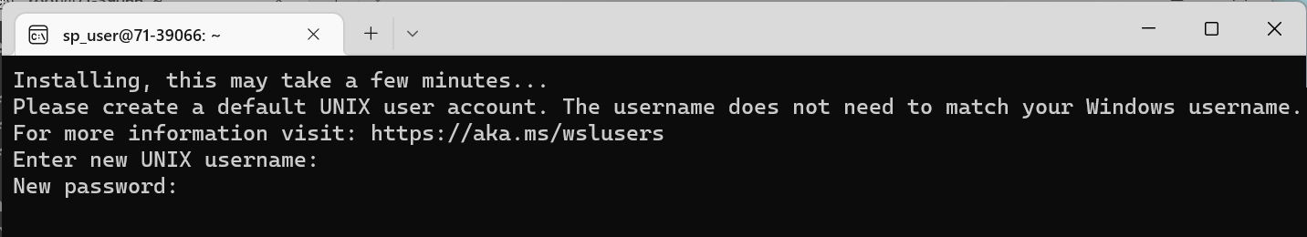 tools wsl2 create account