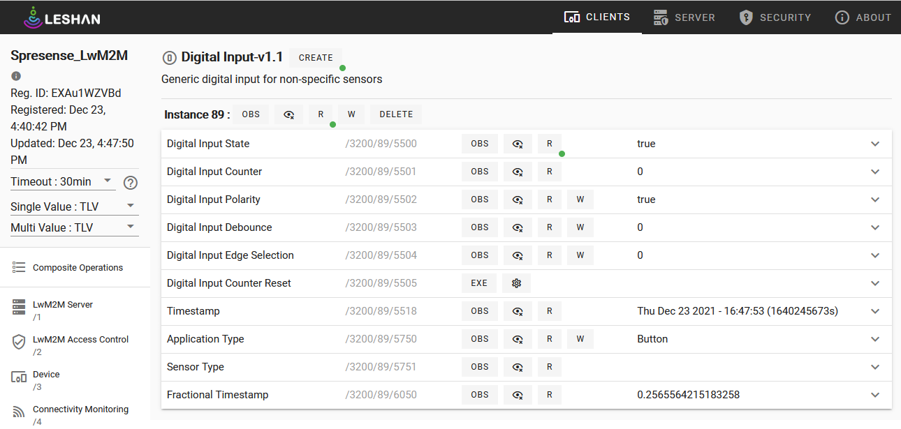 tutorial lte lwm2m leshan button