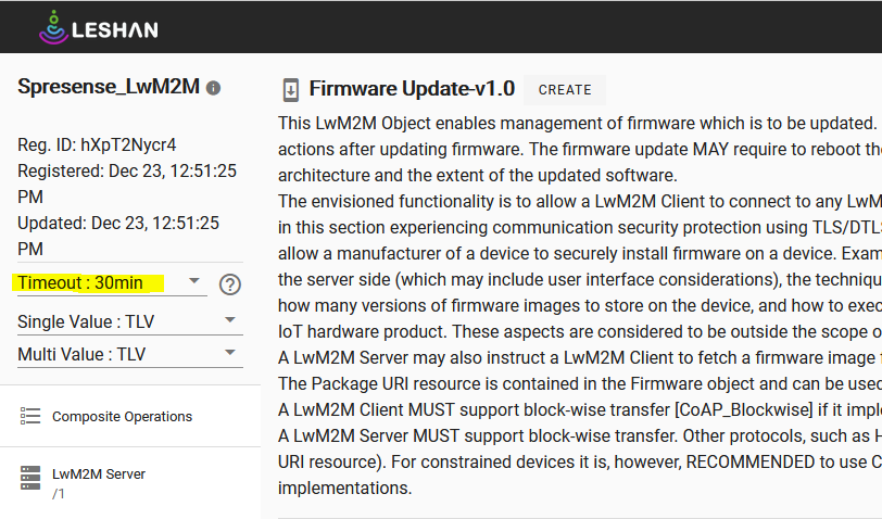 tutorial lte lwm2m leshan timeout
