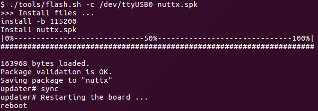 tutorial nuttx image load