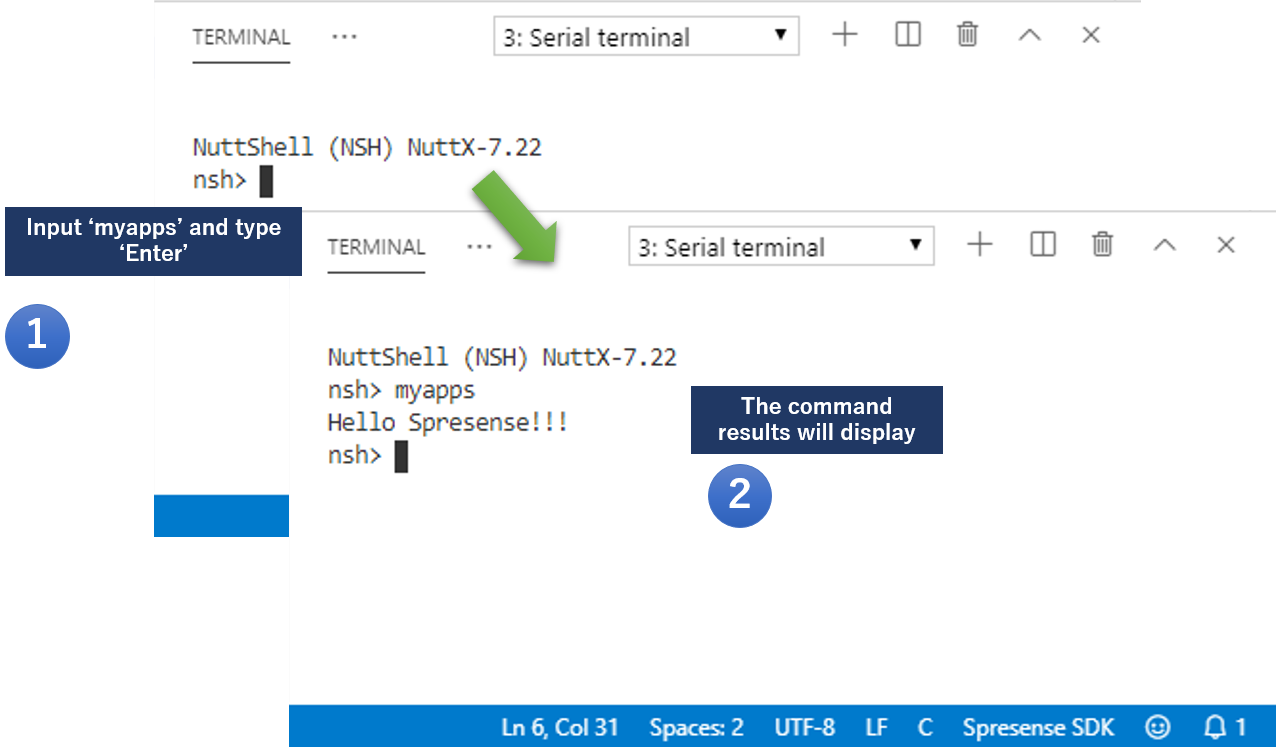 vscode execute application command en