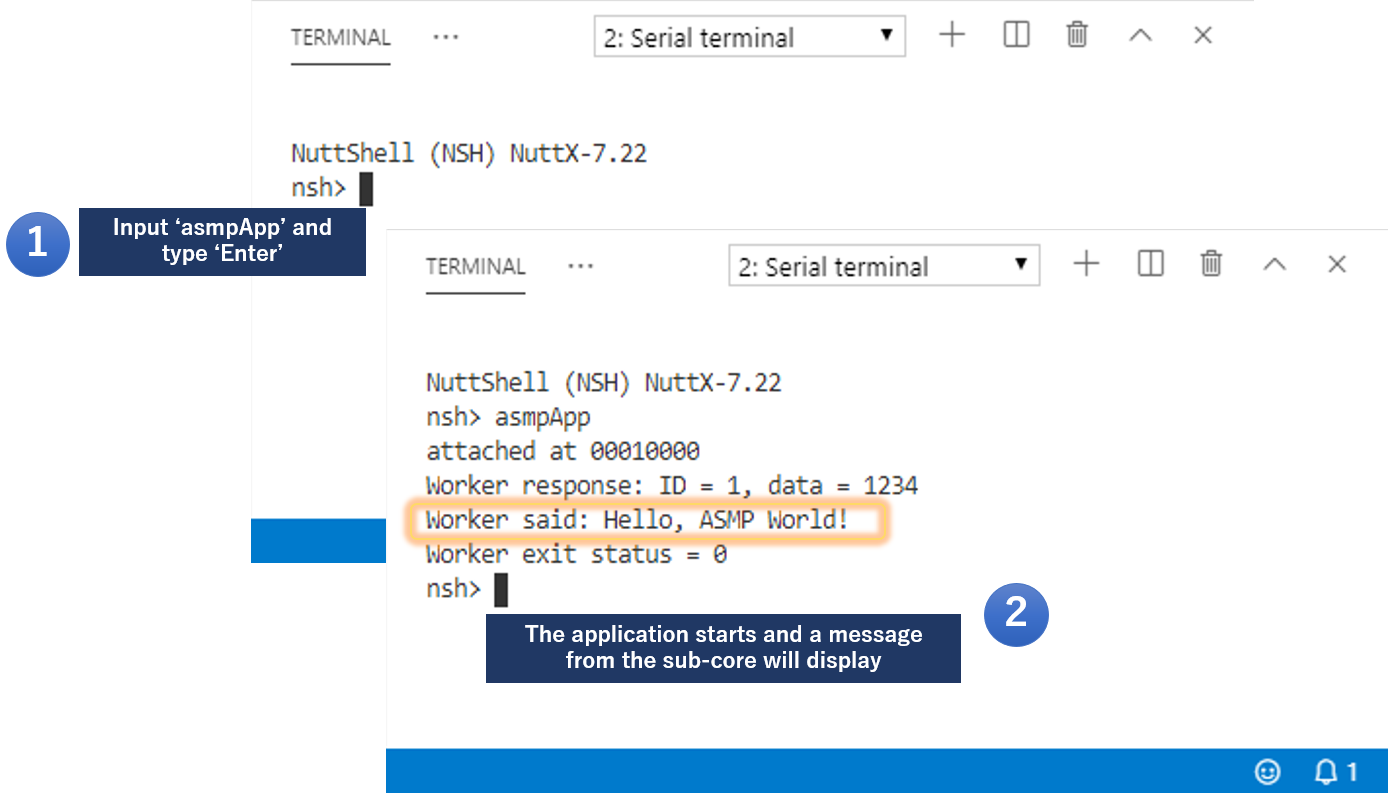 vscode execute multicore application command en